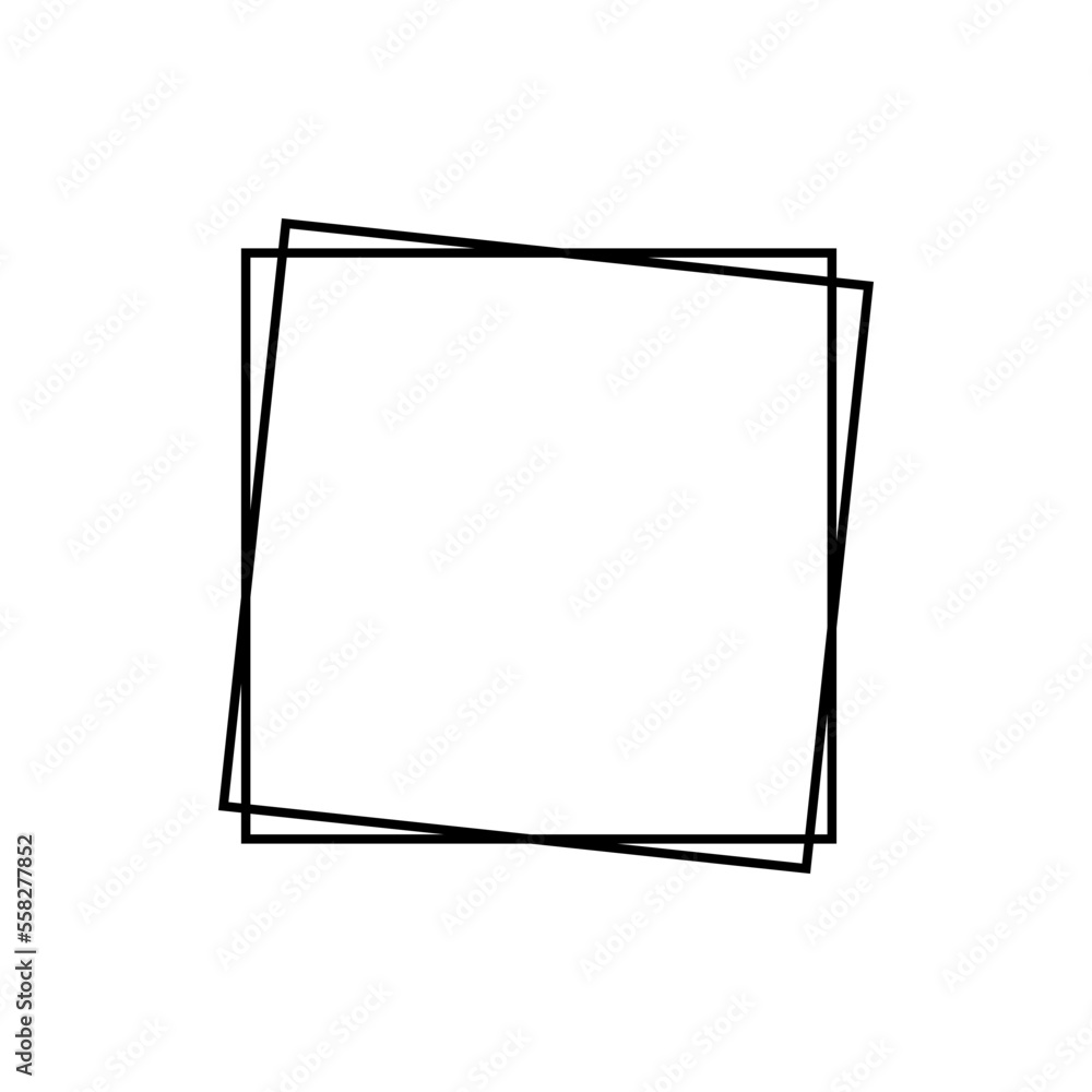 Poster vector abstract square frame on white background