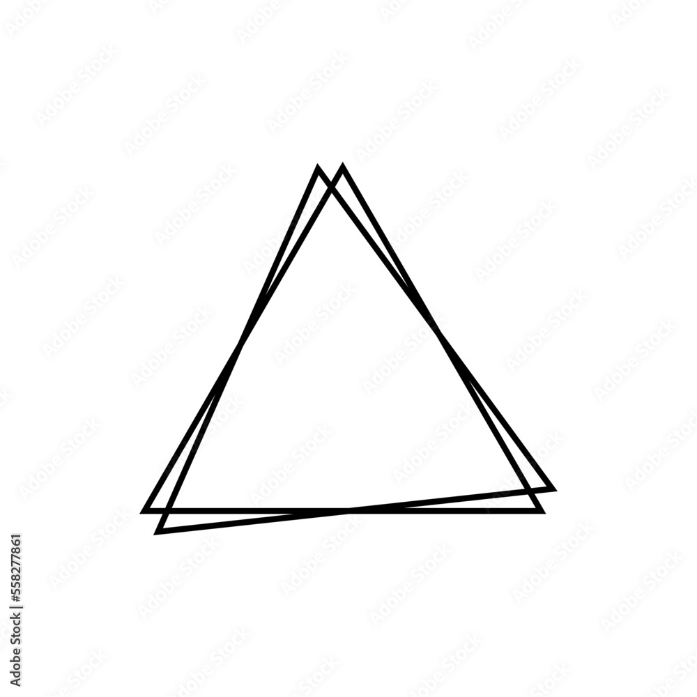 Poster vector abstract triangle frame on white background