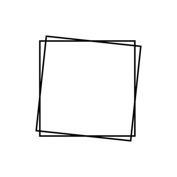 Vector Abstract Square Frame on White Background