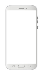 Modern black touchscreen cellphone tablet smartphone isolated