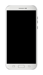 Modern black touchscreen cellphone tablet smartphone isolated