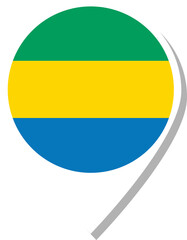 Gabon flag check-in icon.