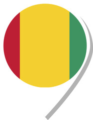 Guinea flag check-in icon.