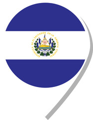 El Salvador flag check-in icon.