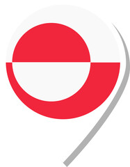 Greenland flag check-in icon.