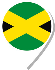 Jamaica flag check-in icon.