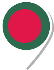 Bangladesh flag check-in icon.