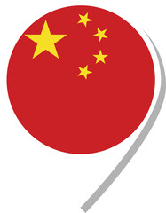 China flag check-in icon.