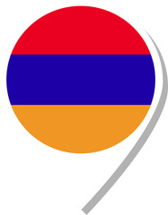Obraz premium Armenia flag check-in icon.