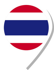 Thailand flag check-in icon.