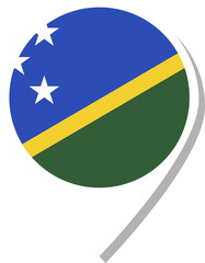 Fototapeta premium Solomon Islands flag check-in icon.
