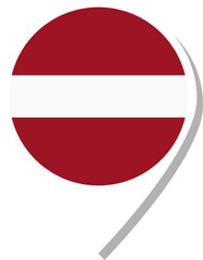 Latvia flag check-in icon.