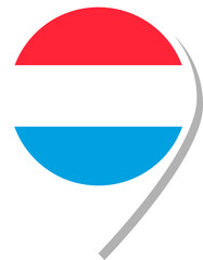 Luxembourg flag check-in icon.