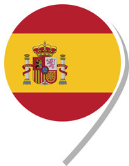Spain flag check-in icon.