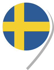 Sweden flag check-in icon.