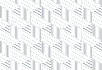 Abstract geometric pattern with stripes, lines. Seamless vector background. White and gray ornament. Simple lattice graphic design.