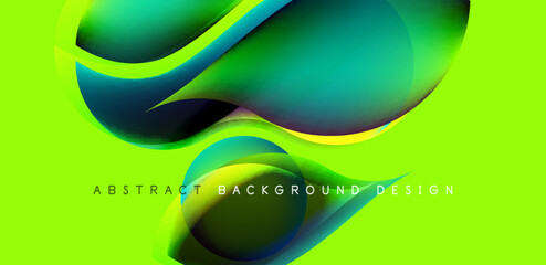 Abstract elegant flowing shapes background, fluid gradient colors. Template for covers, templates, flyers, placards, brochures, banners