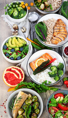 Healthy food  dishes