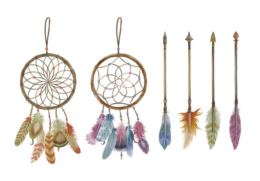 Feather Dreamcatcher and Arrow