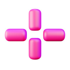 3d render of abstract decoration with icon