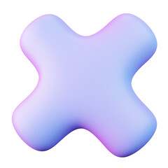 3d render of abstract decoration with icon