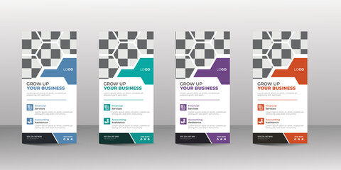 Modern and creative Business dl flyer or rack card design template