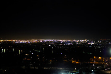 Panorama of Montreal in winter. The historical part of the city - old houses, shops, cafes,  Christmas time.
Montreal, Quebec, Canada - 12.24.2022