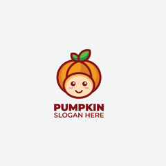 cute pumpkin design art illustration logo