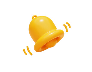 Bell notice alert new event information sign or symbol website icon 3d illustration © mamewmy