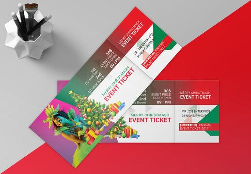 Christmas Day Event Ticket Design