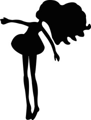 a doll silhouette vector