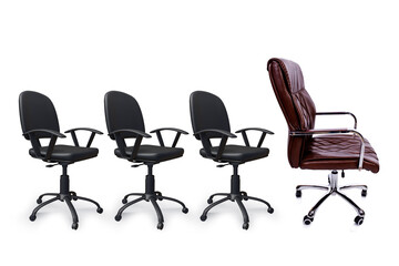 Office chairs in promotion concept