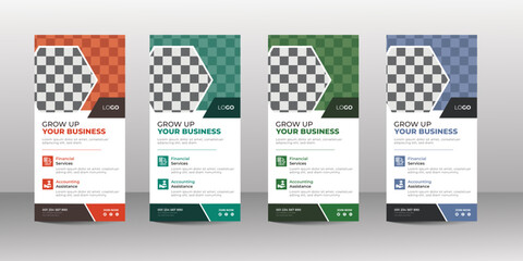 Creative and minimal corporate business dl flyer or rack card design template