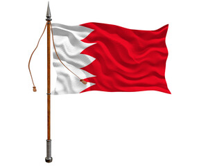 National flag  of Bahrain. Background  with flag  of Bahrain