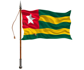 National flag of  Togo. Background  with flag of Togo.