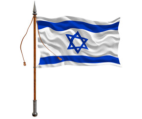 National flag of Israel. Background  with flag  of  Israel.