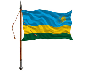 National flag of Rwanda. Background  with flag of Rwanda.