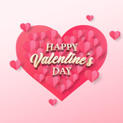 Happy Valentine's Day greeting cards. Trendy abstract square art templates. Suitable for social media posts, mobile apps, banners design and web,internet ads. Vector fashion backgrounds.