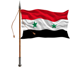 National flag of Syria.  Background  with flag of Syria.