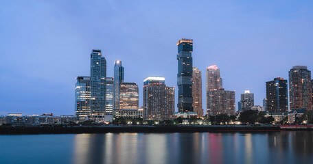 city skyline at night sunrise jersey state beautiful