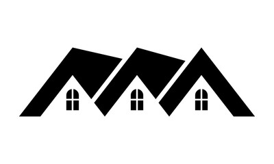 roof home property logo vector