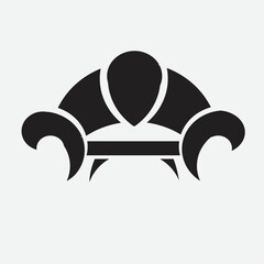 black and white shield with ribbon