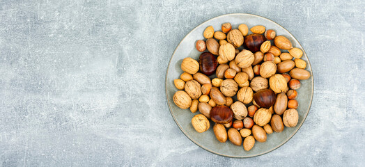 Mixed nuts, space for text