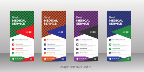 Modern corporate business dl flyer or rack card minimal clean design template