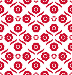 Elegant simple flowers with decorative elements surface pattern for textile, packaging, graphic design, digital realm, printed products, various decorative prettifications and embellishments.