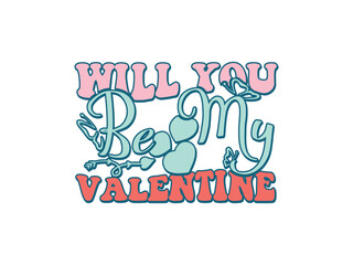Valentine Day Groovy Design AI file