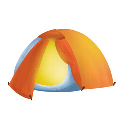 tent on white background PNG clipart © BrandPacks