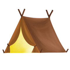 illustration of a tent PNG clipart © BrandPacks