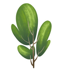 Cartoon Tree Green Tree PNG Clipart Illustration