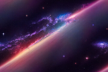 Obraz na płótnie Canvas Stars nebula in space.